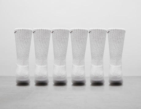 *6PK CUSH CREW WHITE