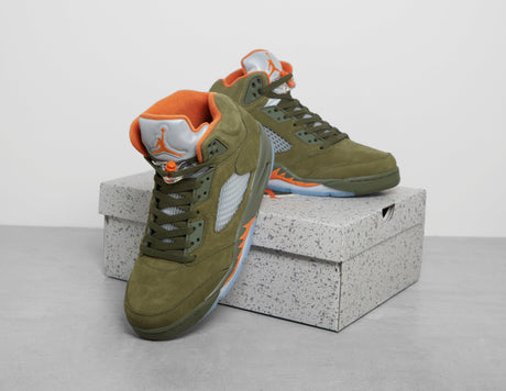AJ 5 OLV/GRN/ORG