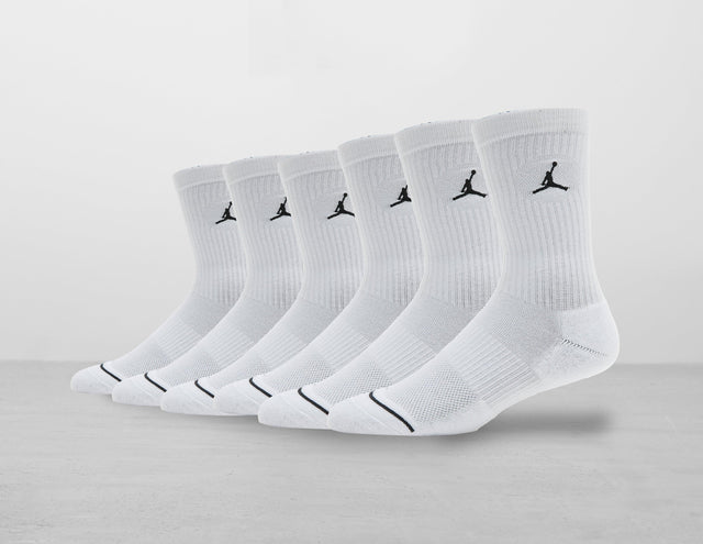 JDN 6PK SOCK WHT